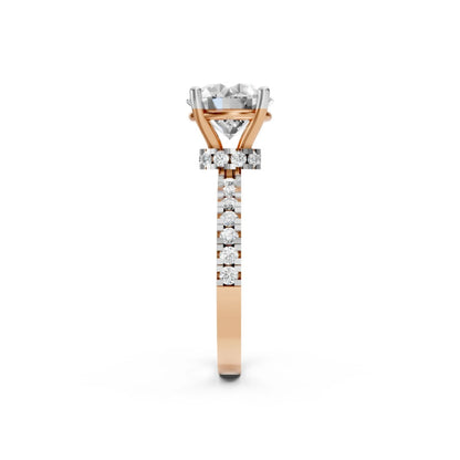 PureGlow Pavé Band Ring Rose Gold