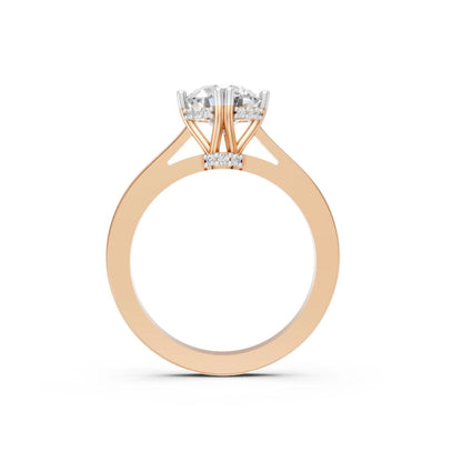 Timeless Solitaire Diamond Ring Rose Gold