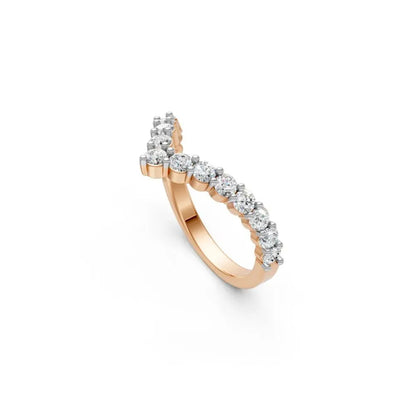 Timeless V-Curve Wedding Band Rose Gold