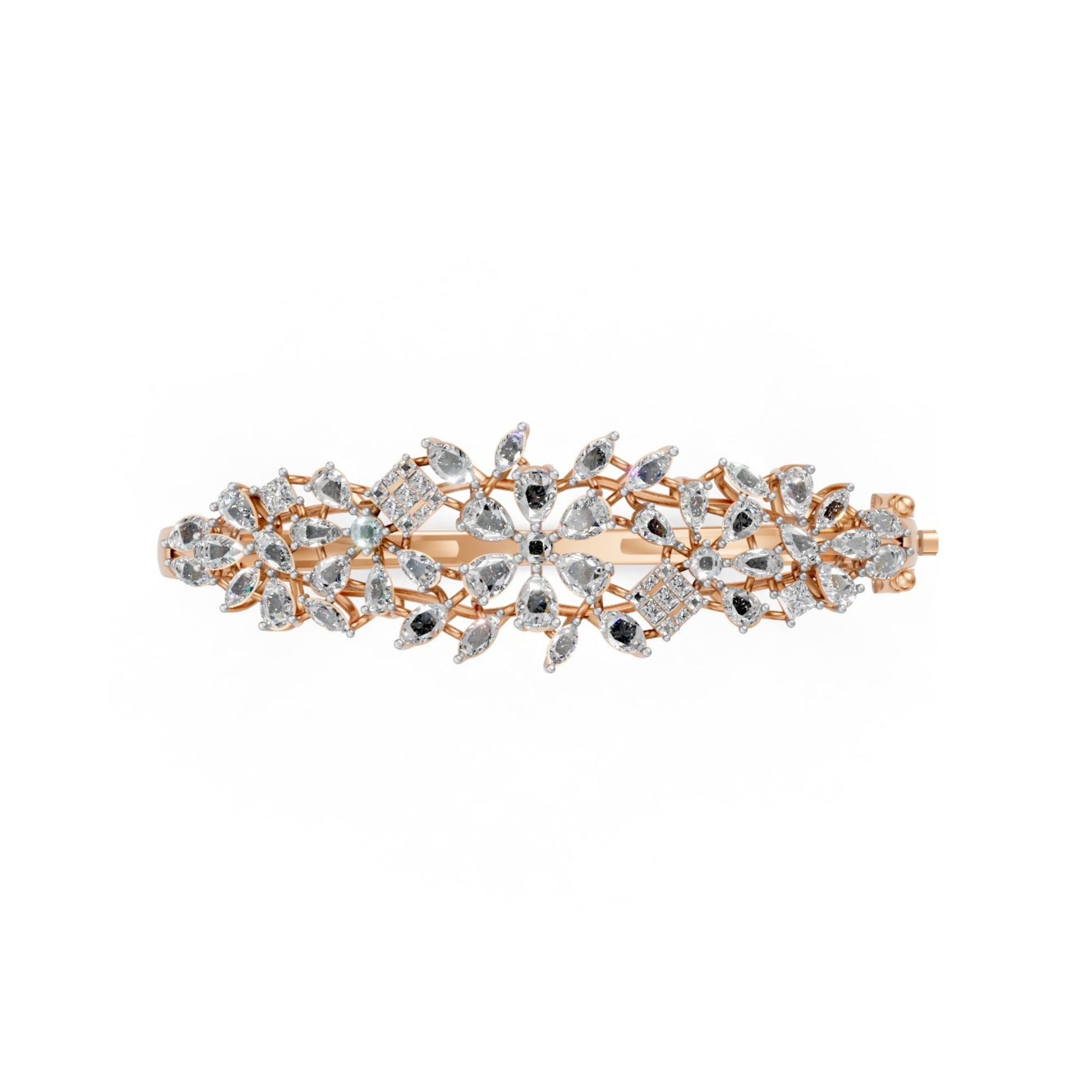 Floral Diamond Bracelet for Timeless Grace Rose Gold