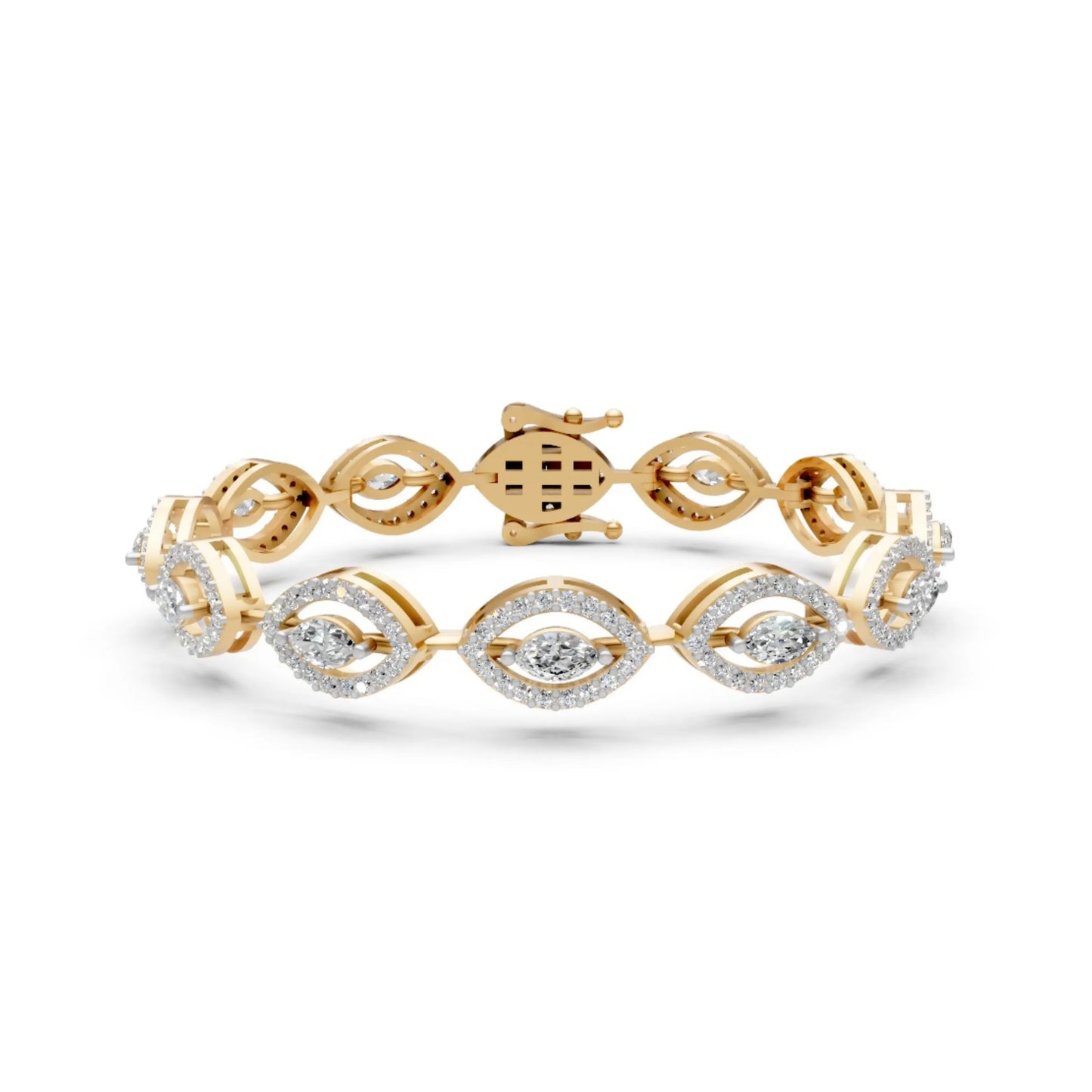 Paisley Diamond Bracelet Yellow Gold