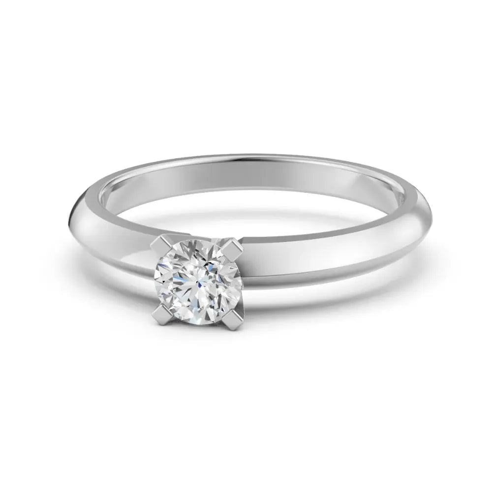 Eternal Shine Solitaire Ring White Gold