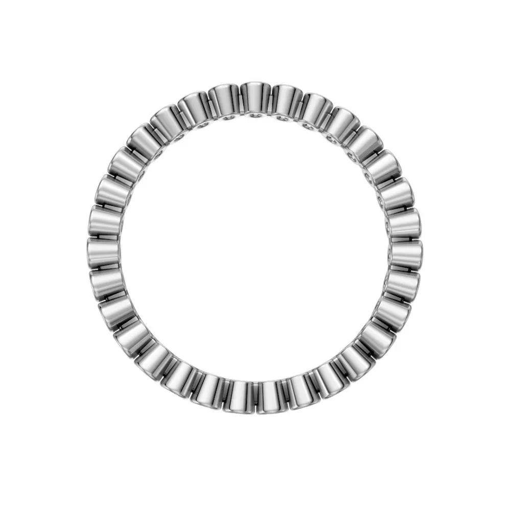 ModernGlow Bezel Eternity Band White Gold