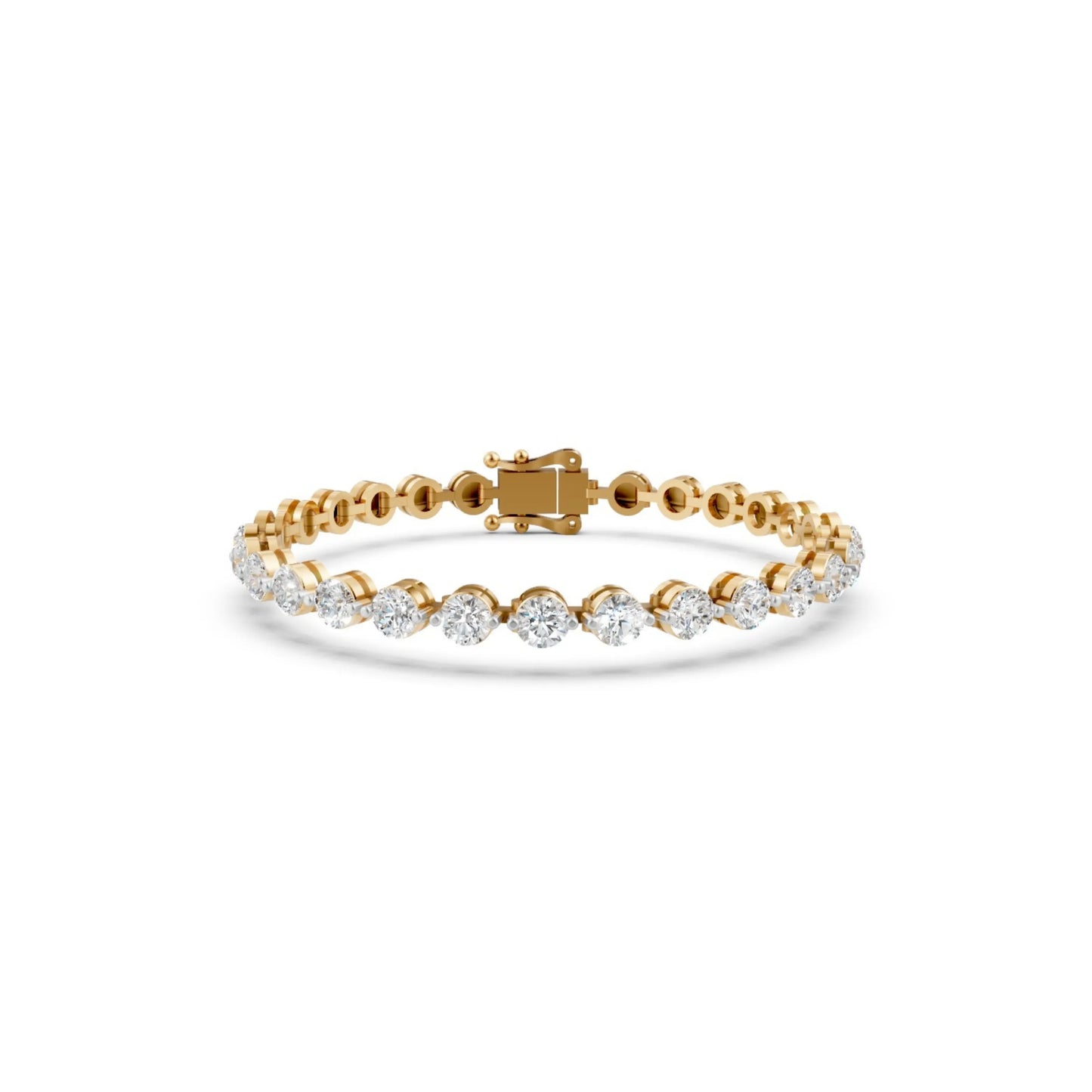Contemporary Diamond Bracelet Yellow Gold