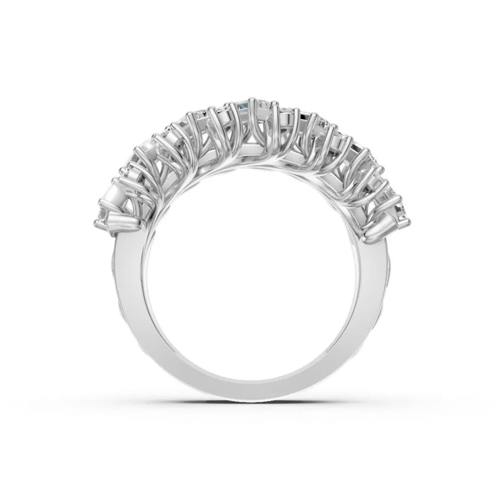 BloomAura Floral Diamond Ring White Gold