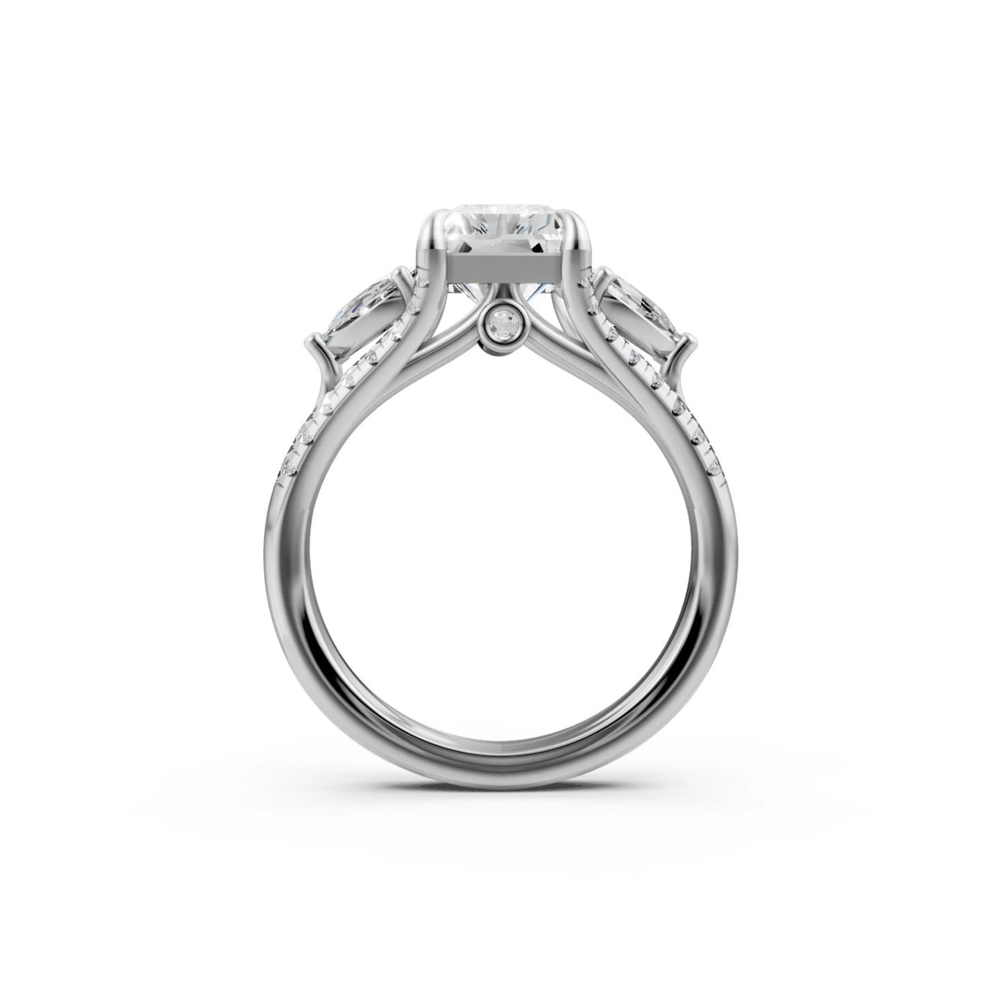TriadGrace Princess & Pear Ring White Gold