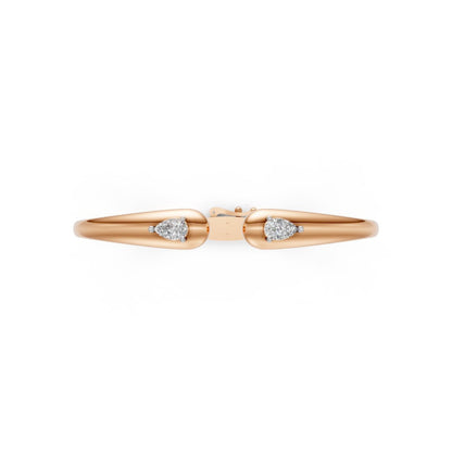 Elegant Open Diamond Bangle Rose Gold