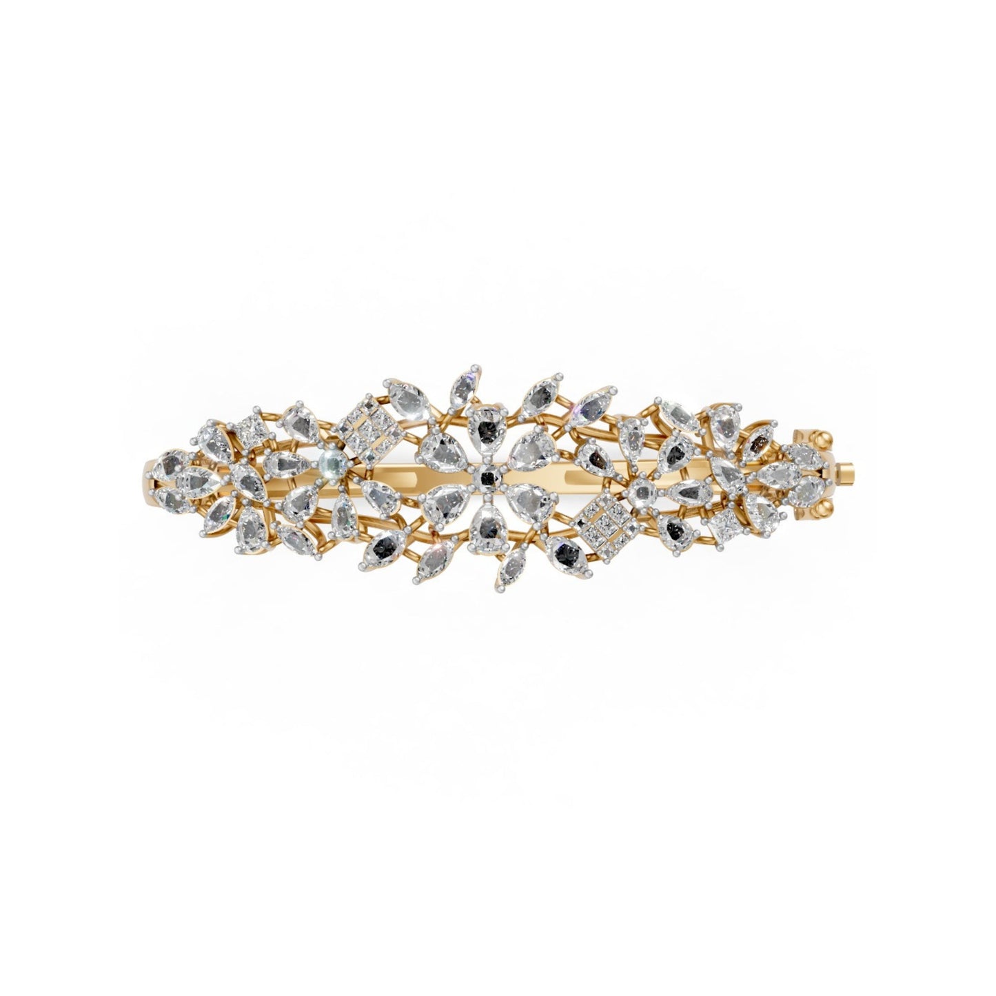 Floral Diamond Bracelet for Timeless Grace Yellow Gold