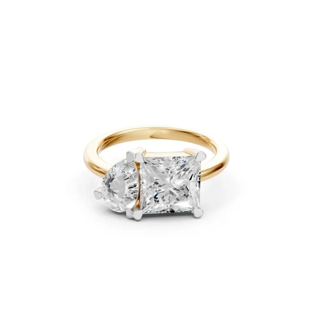 Eternal Duo Toi et Moi Ring Yellow Gold