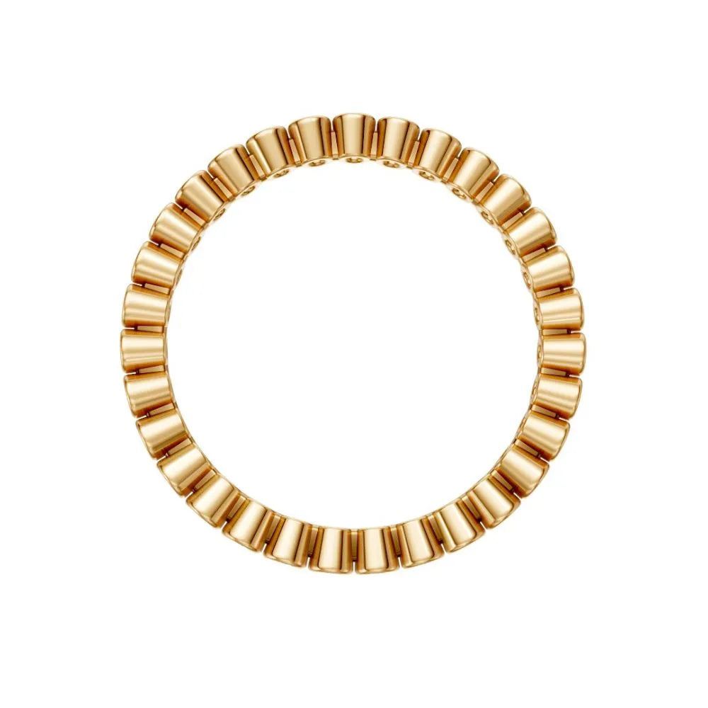 ModernGlow Bezel Eternity Band Yellow Gold