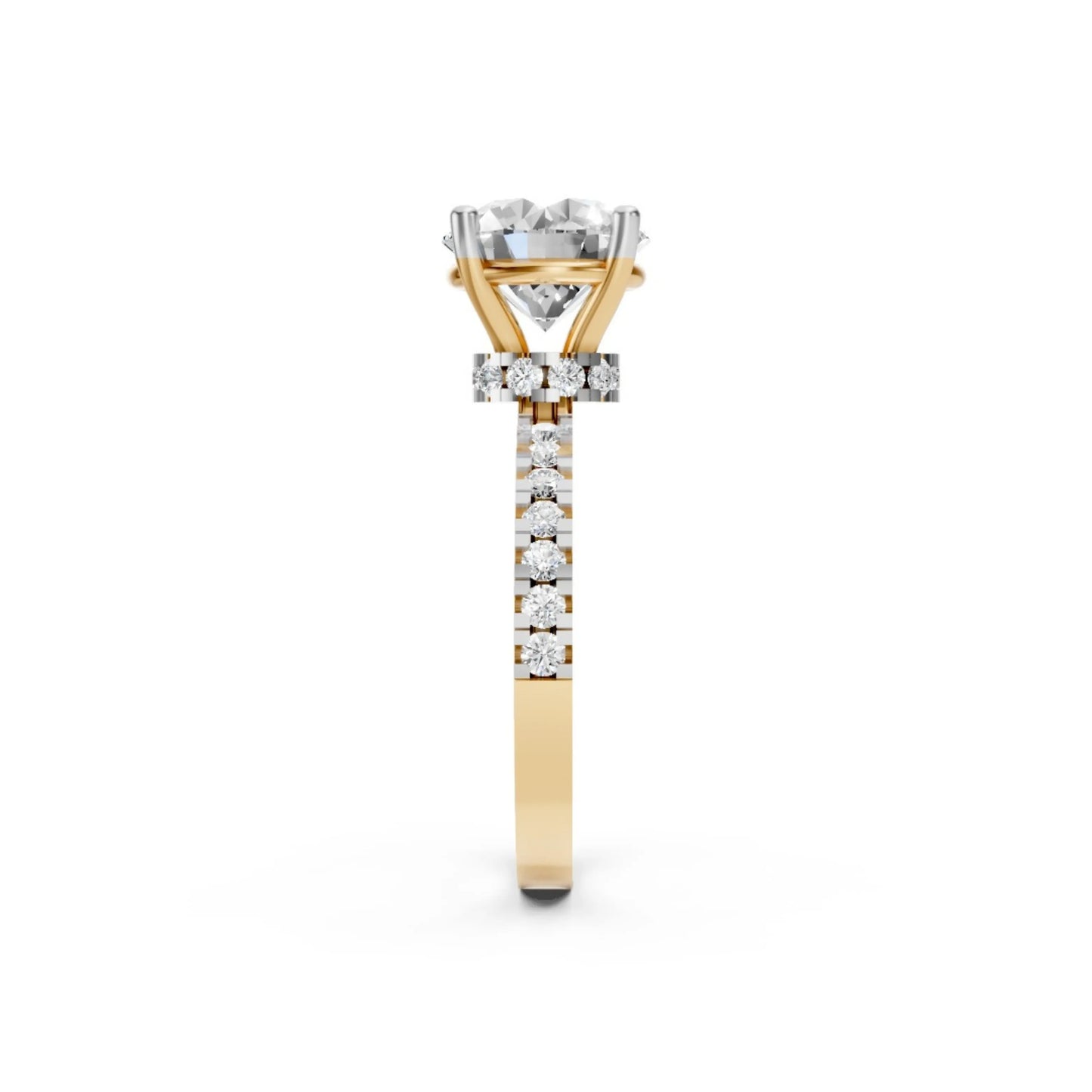 PureGlow Pavé Band Ring Yellow Gold