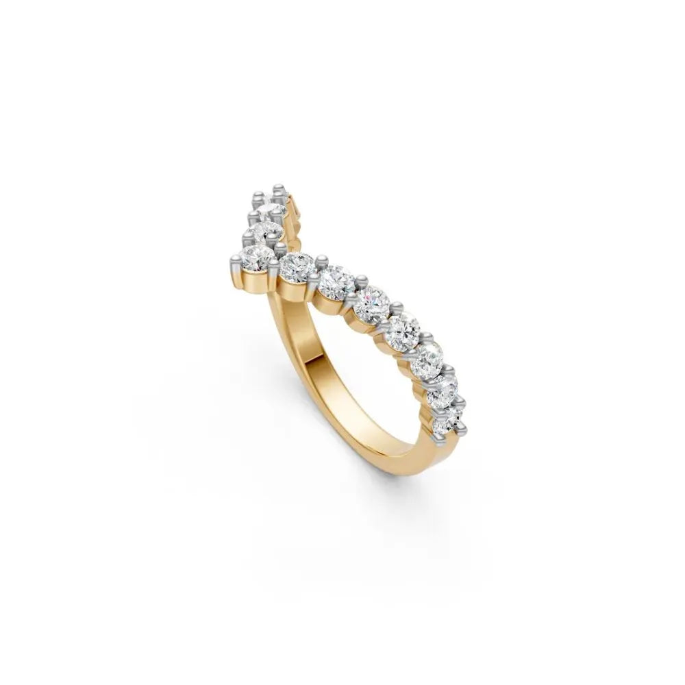 Timeless V-Curve Wedding Band Yellow Gold