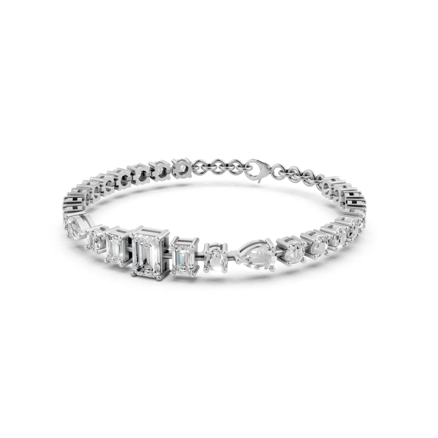 Elegant Diamond Bracelet White Gold