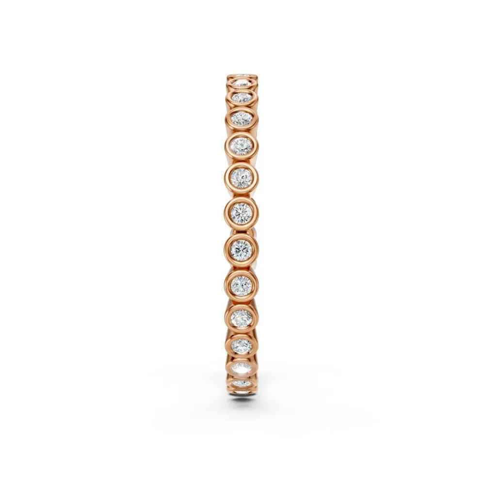 ModernGlow Bezel Eternity Band Rose Gold