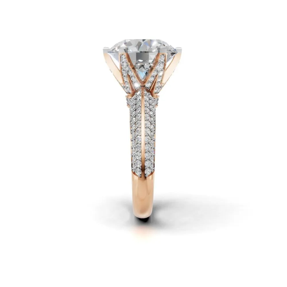 Celeste Shine Solitaire Ring Rose Gold