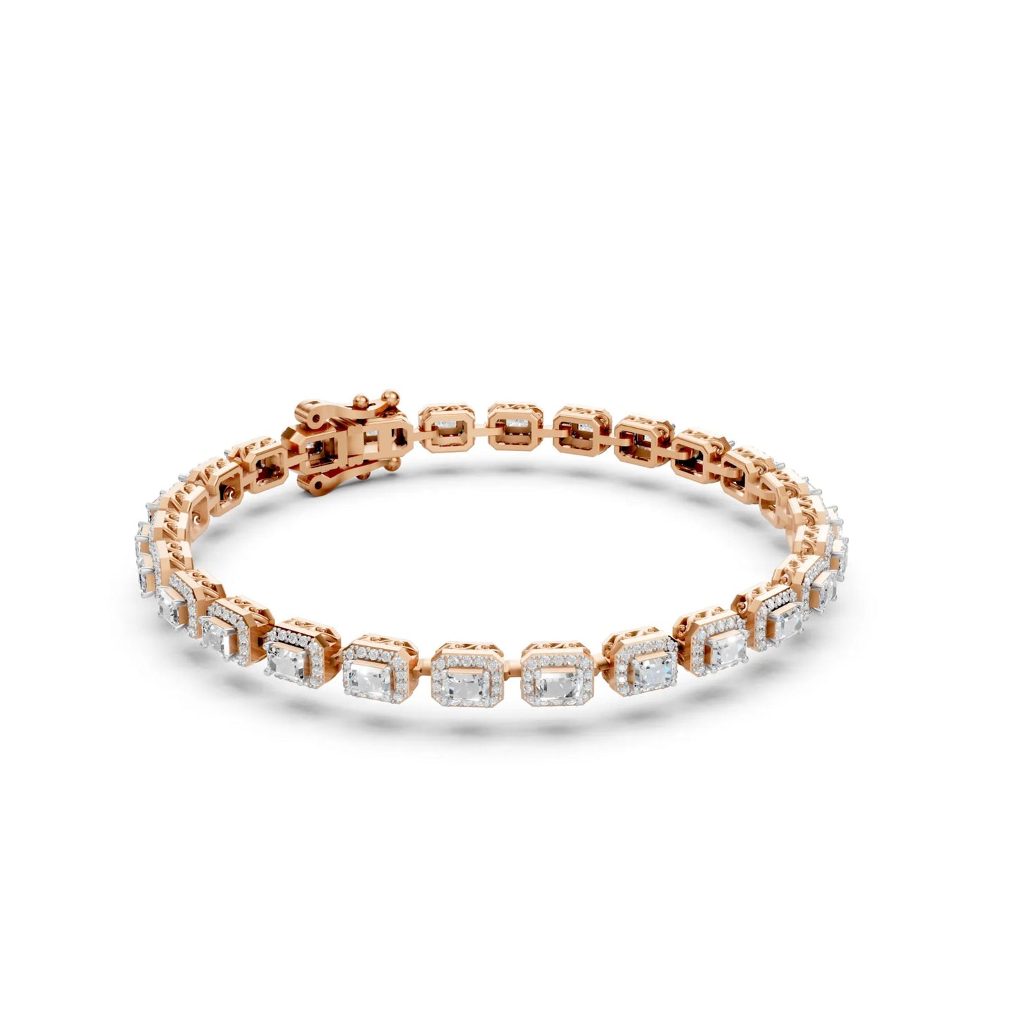 Elegant Diamond Bracelet Rose Gold