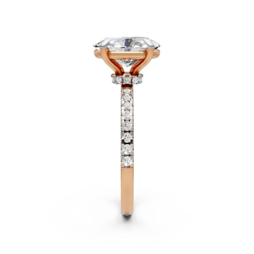 EternaSpark Pavé Solitaire Ring Rose Gold