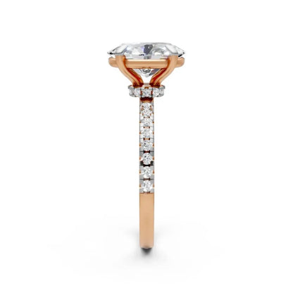 EternaSpark Pavé Solitaire Ring Rose Gold