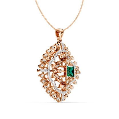 Heritage Emerald Pendant Rose Gold