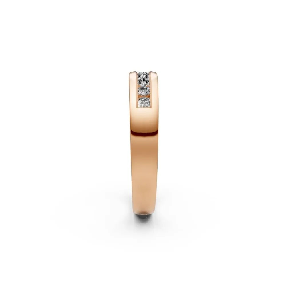 ClassicChannel Round Diamond Band Rose Gold