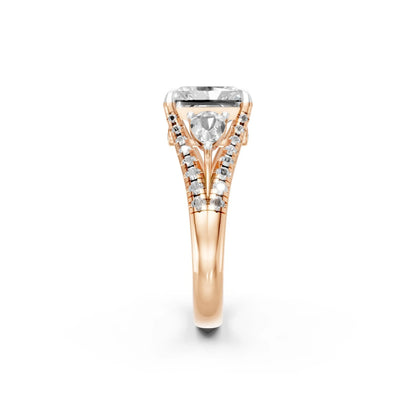 TriadGrace Princess & Pear Ring Rose Gold