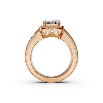 Emerald Baguette Ring Rose Gold