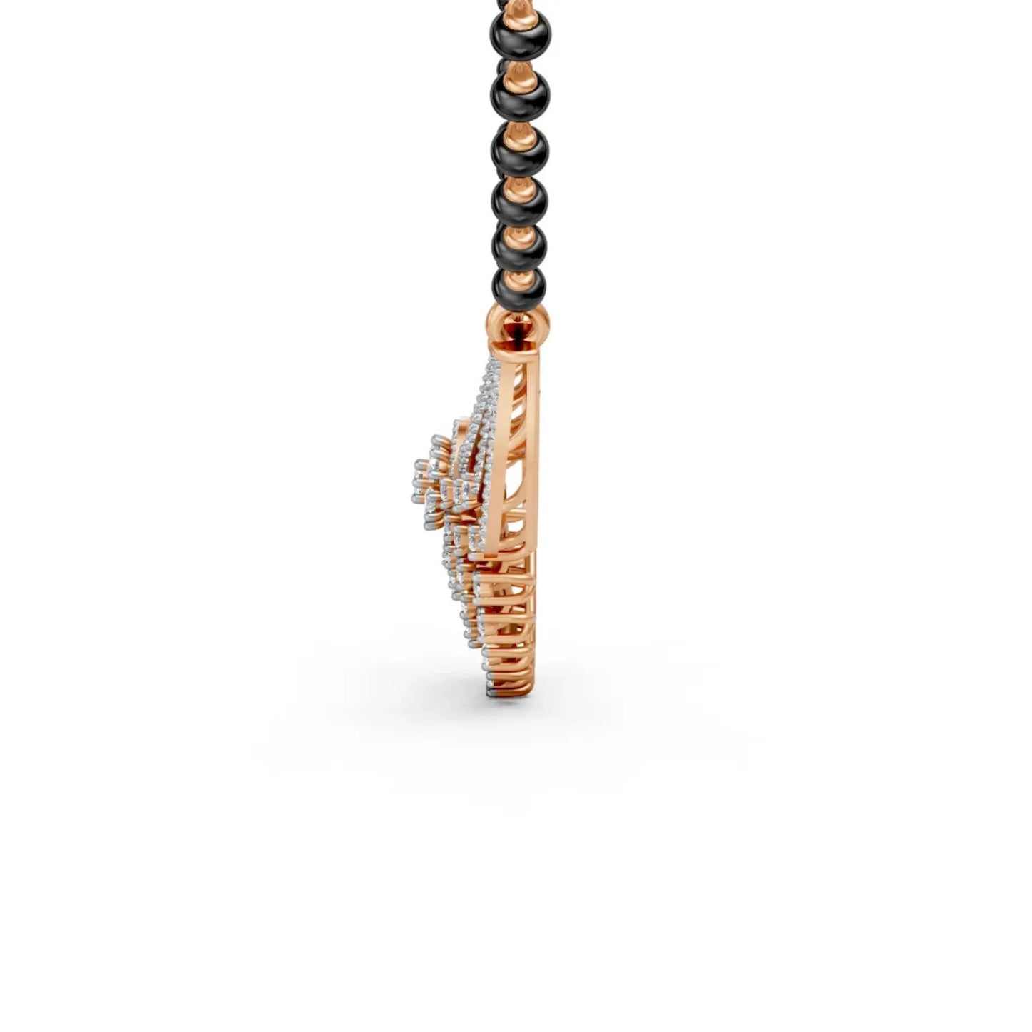 Teardrop Diamond Mangalsutra Rose Gold