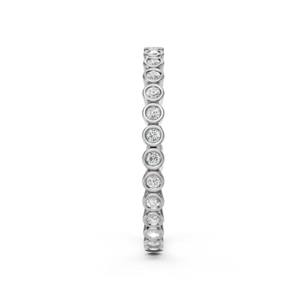 ModernGlow Bezel Eternity Band White Gold