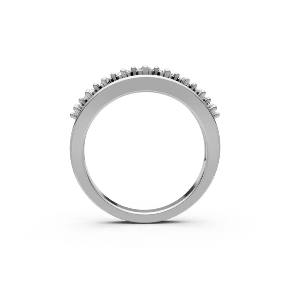 Vintage Filigree Diamond Band White Gold