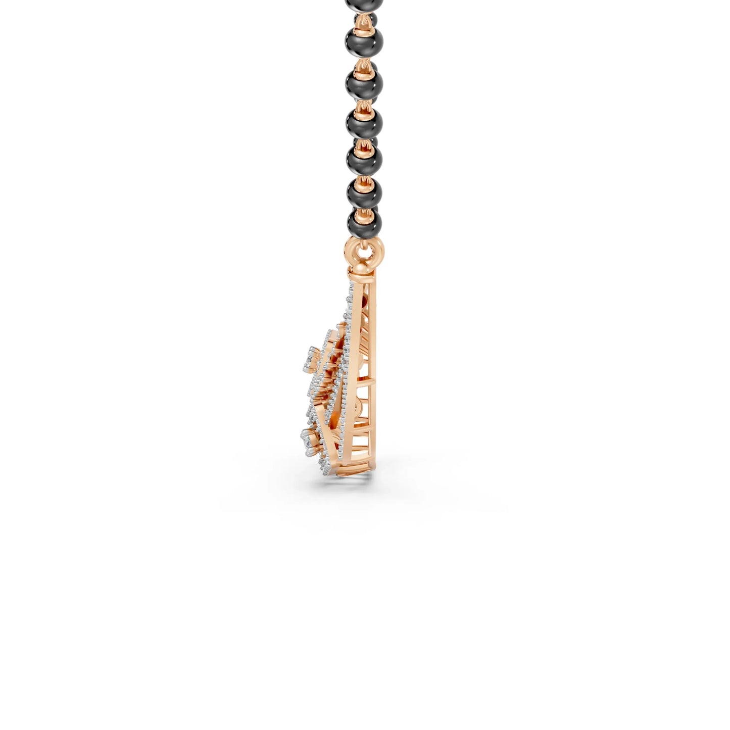 Graceful Leaf Mangalsutra Rose Gold