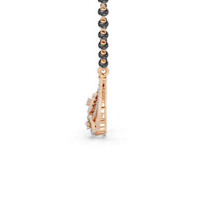 Graceful Leaf Mangalsutra Rose Gold