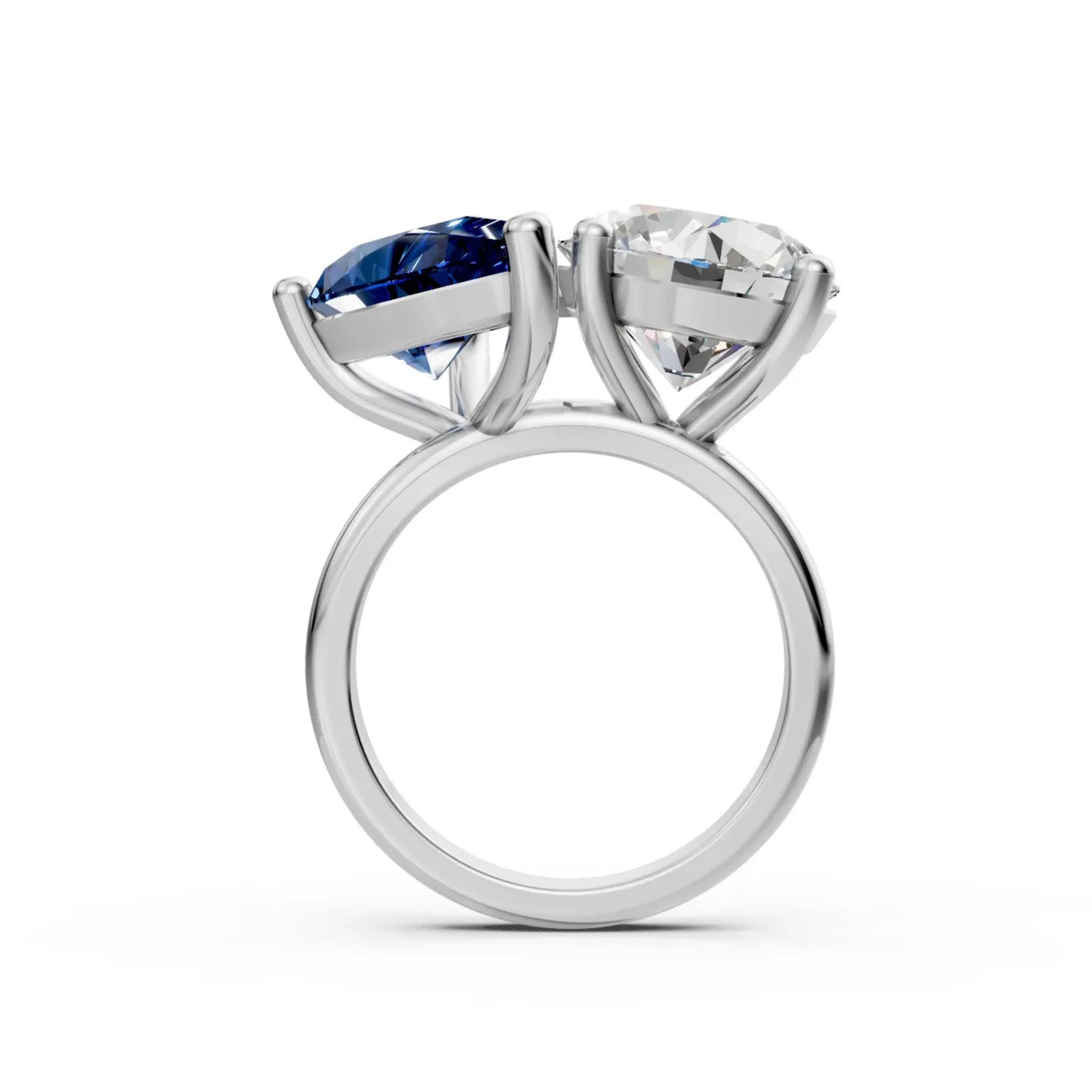 BlueWhisper Two-Stone Diamond Ring White Gold