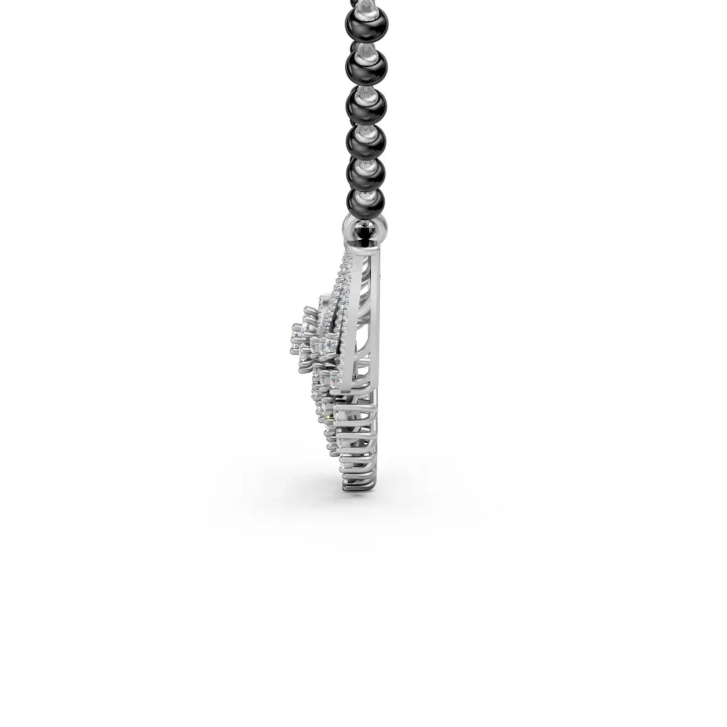 Teardrop Diamond Mangalsutra White Gold