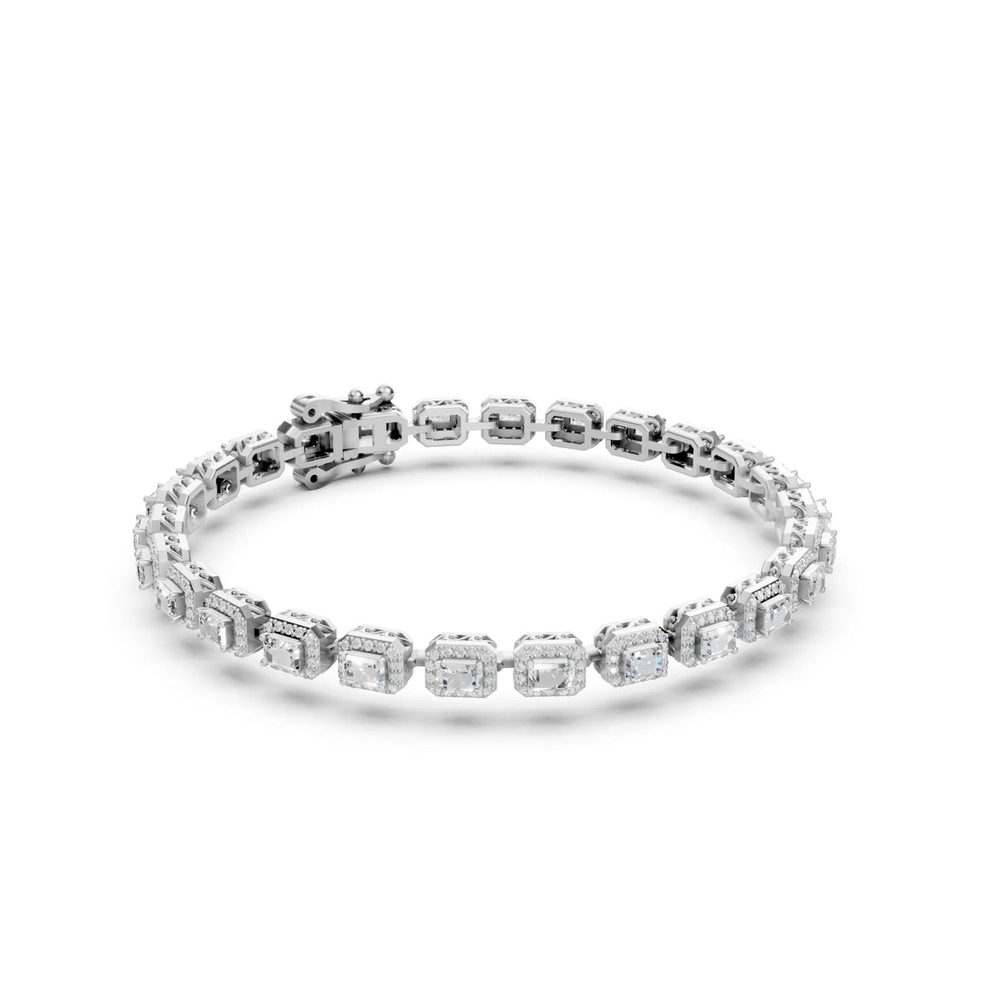 Elegant Diamond Bracelet White Gold