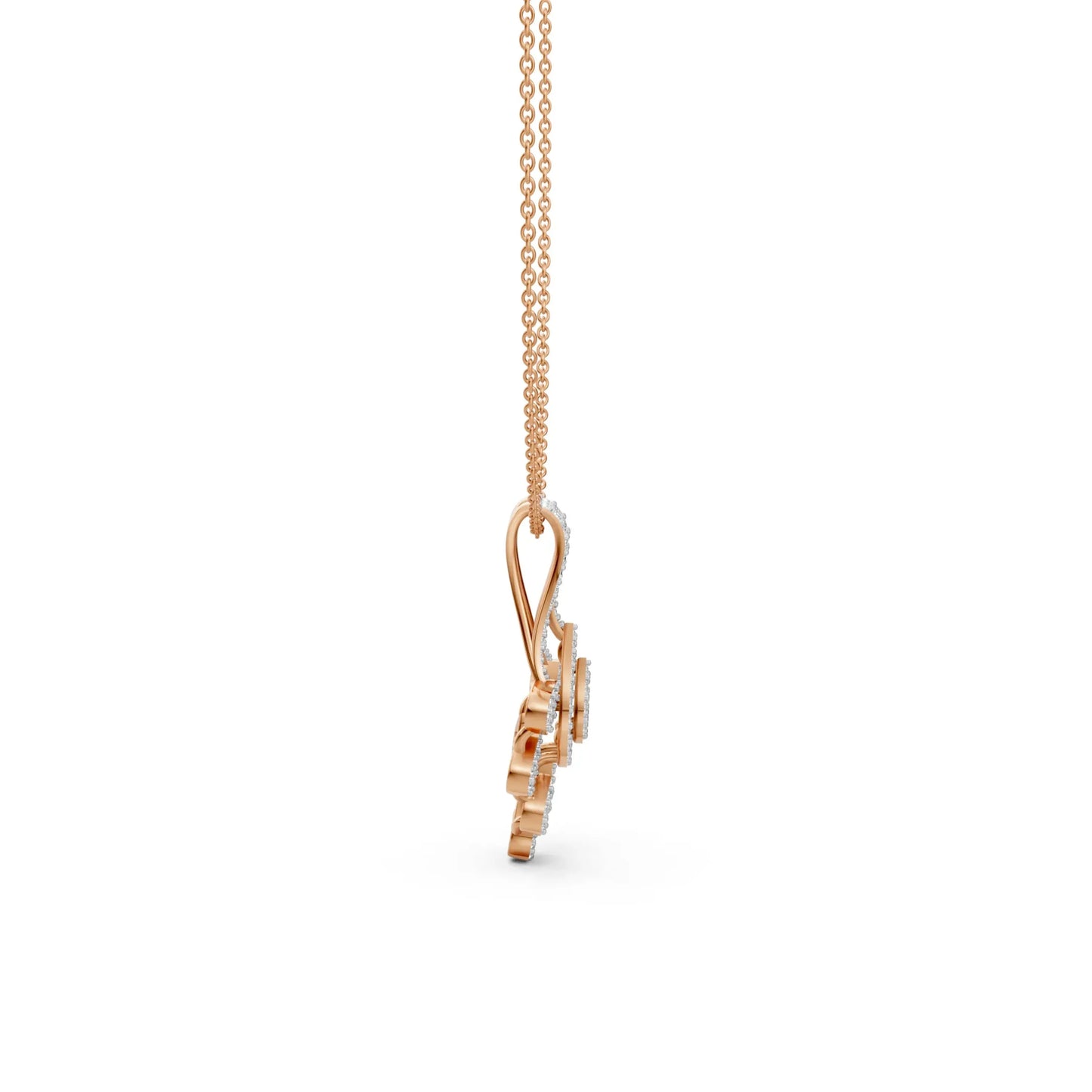 Teardrop Bloom Pendant Rose Gold