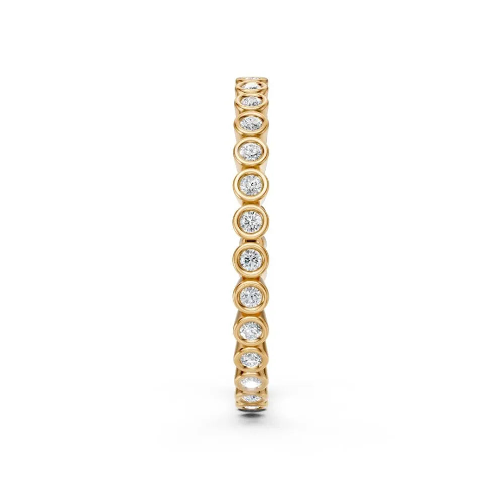 ModernGlow Bezel Eternity Band Yellow Gold
