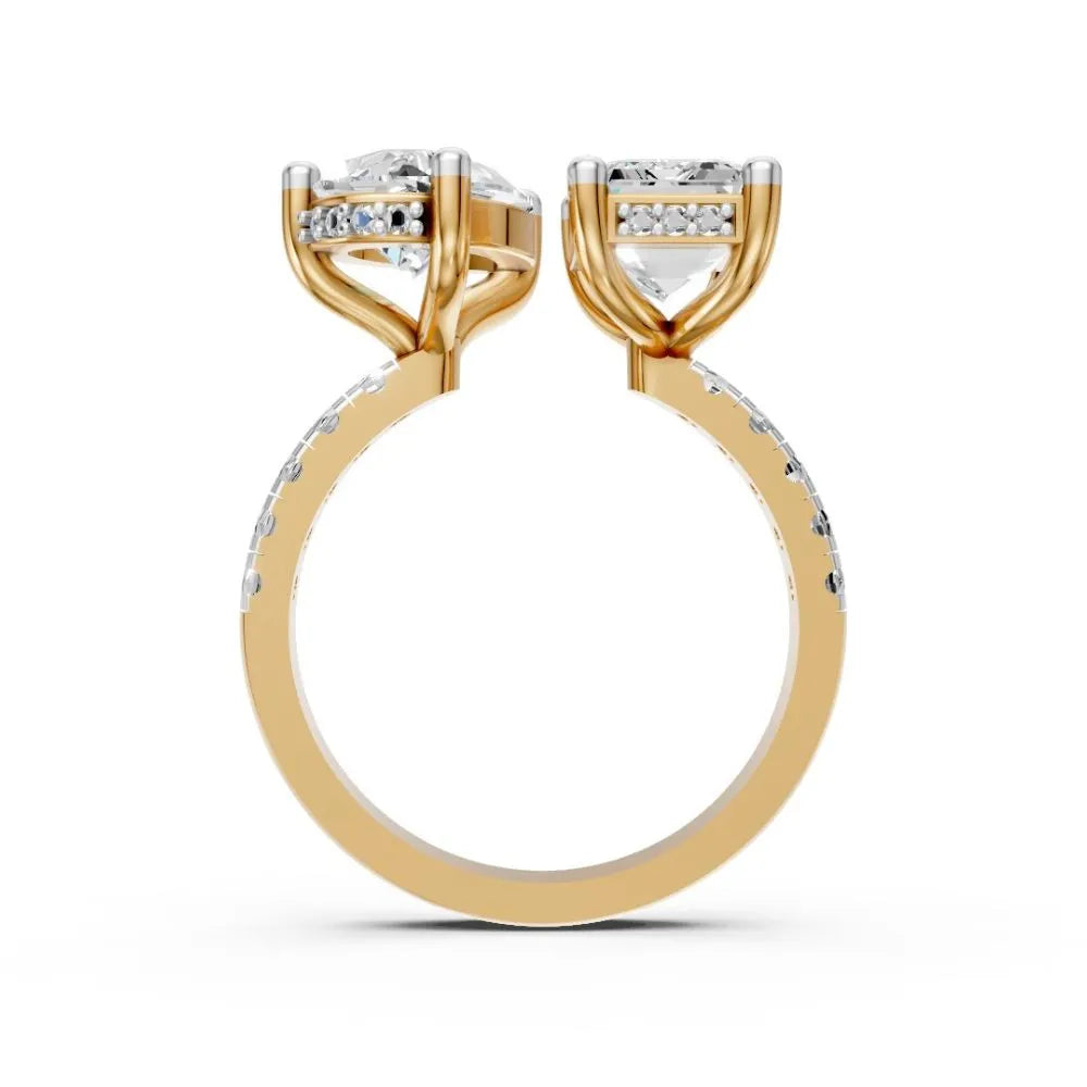 DuoCut Harmony Open Diamond Ring Yellow Gold