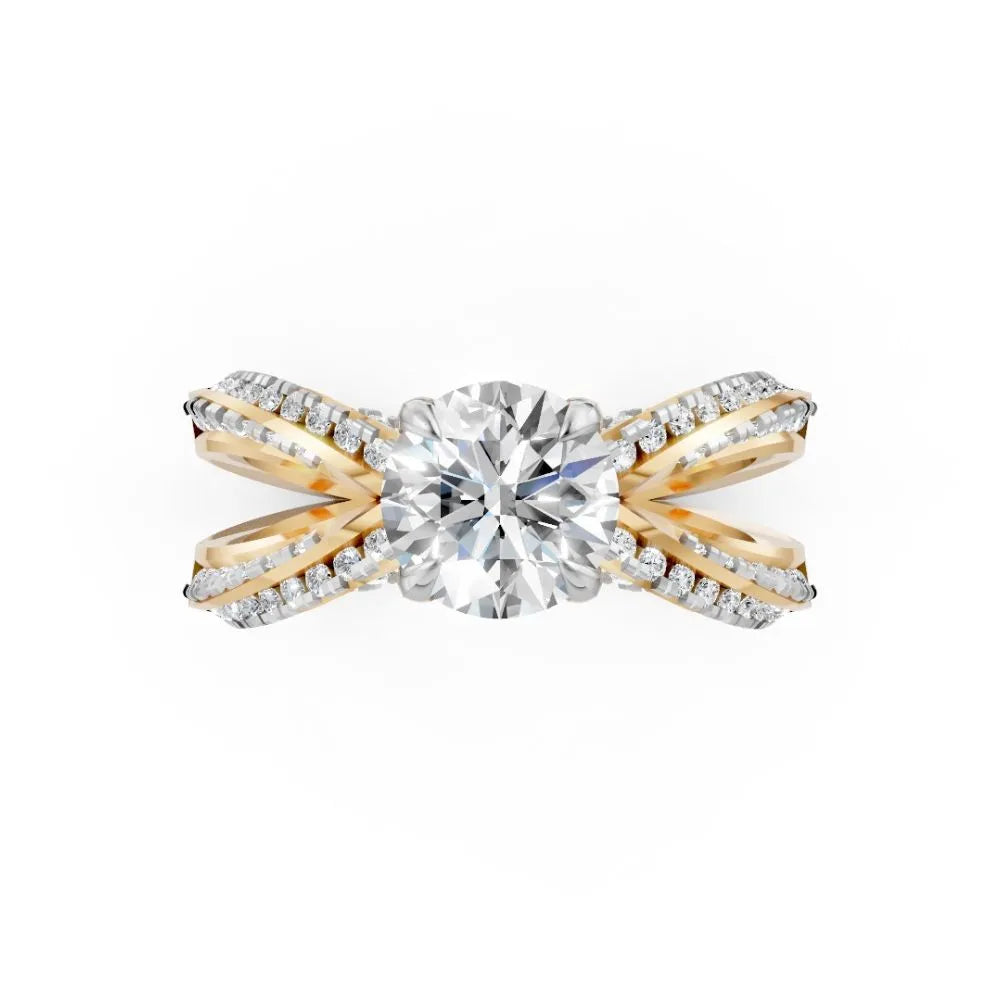 TwinGrace Diamond Bridal Set Yellow Gold