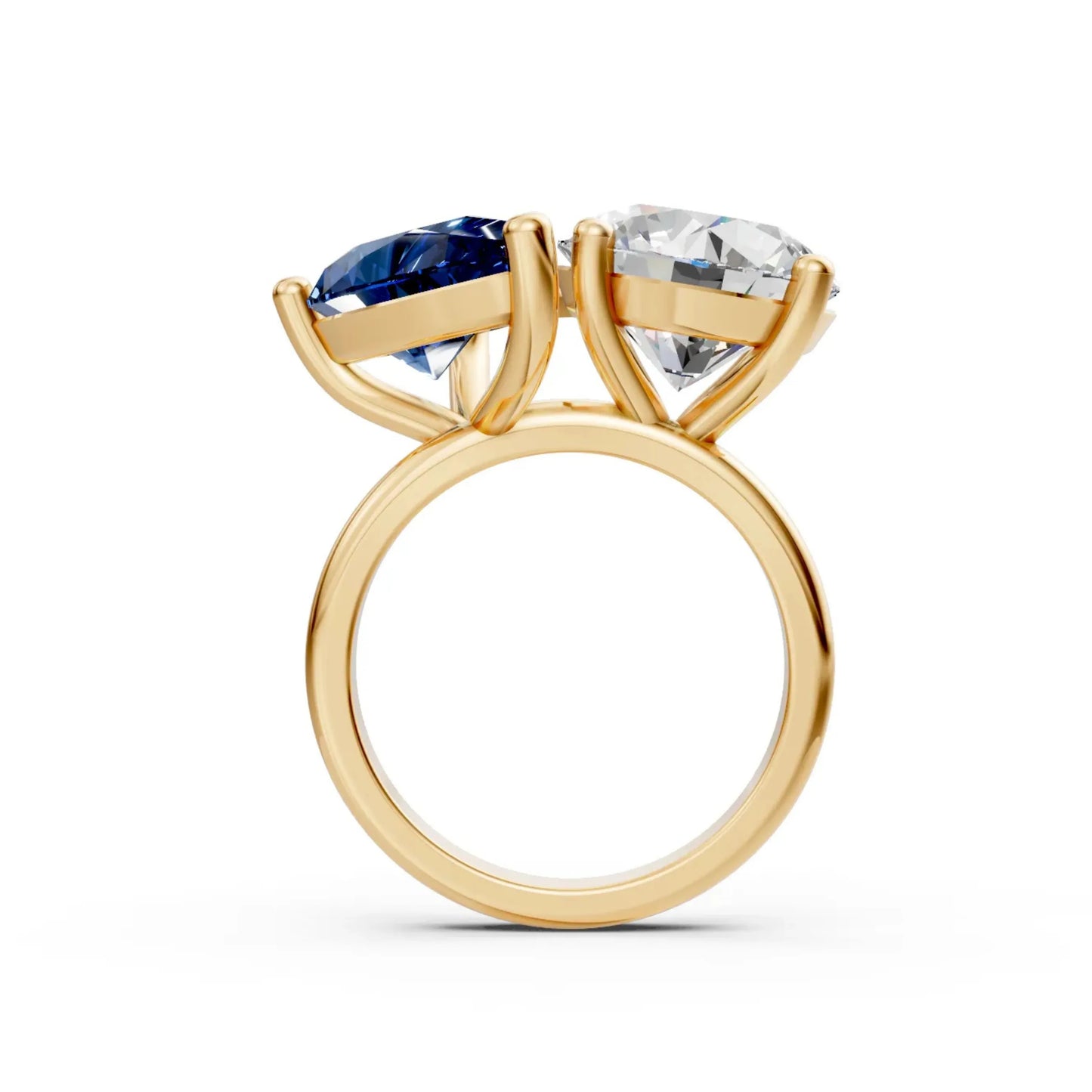 BlueWhisper Two-Stone Diamond Ring Yellow Gold