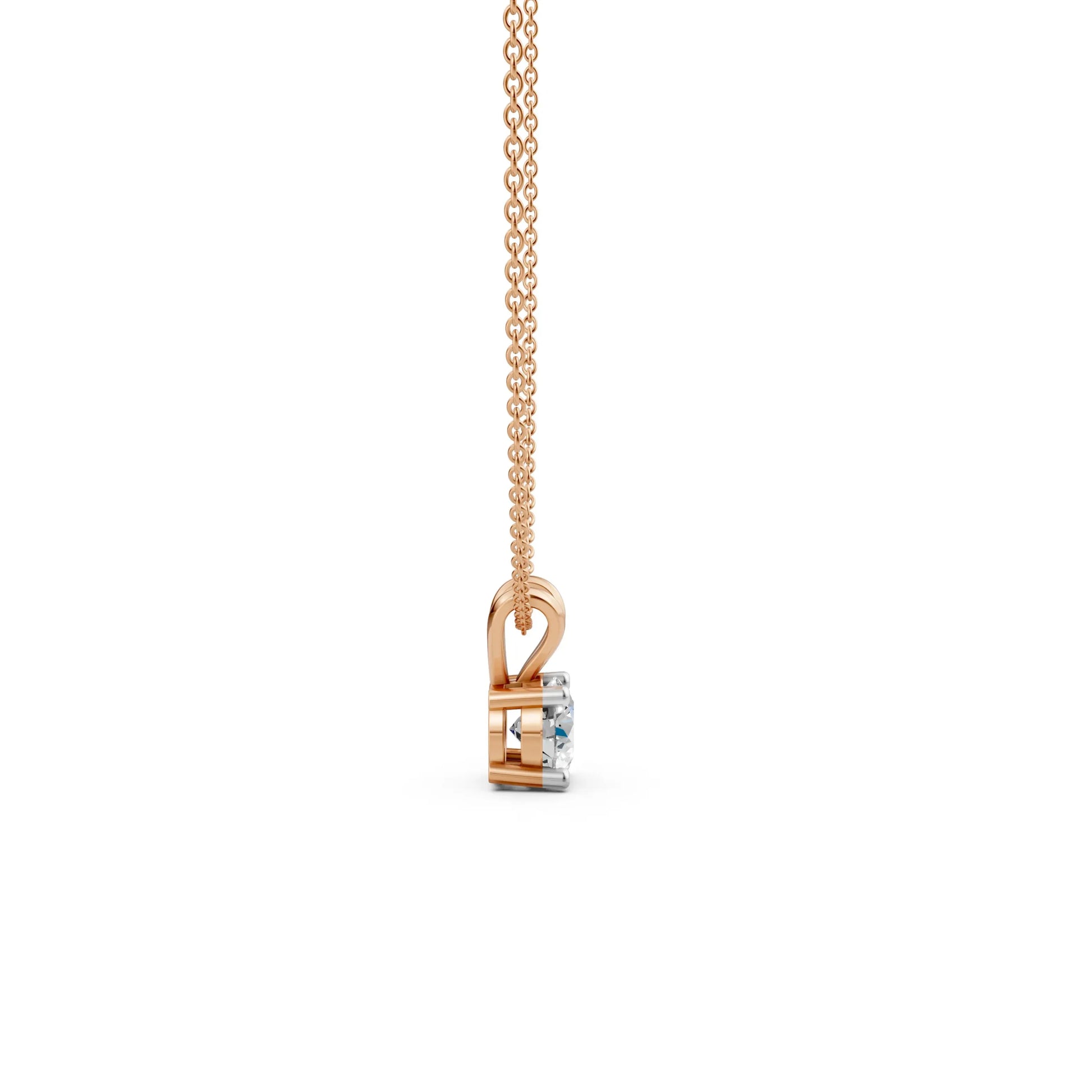 Solitaire Round Pendant Rose Gold