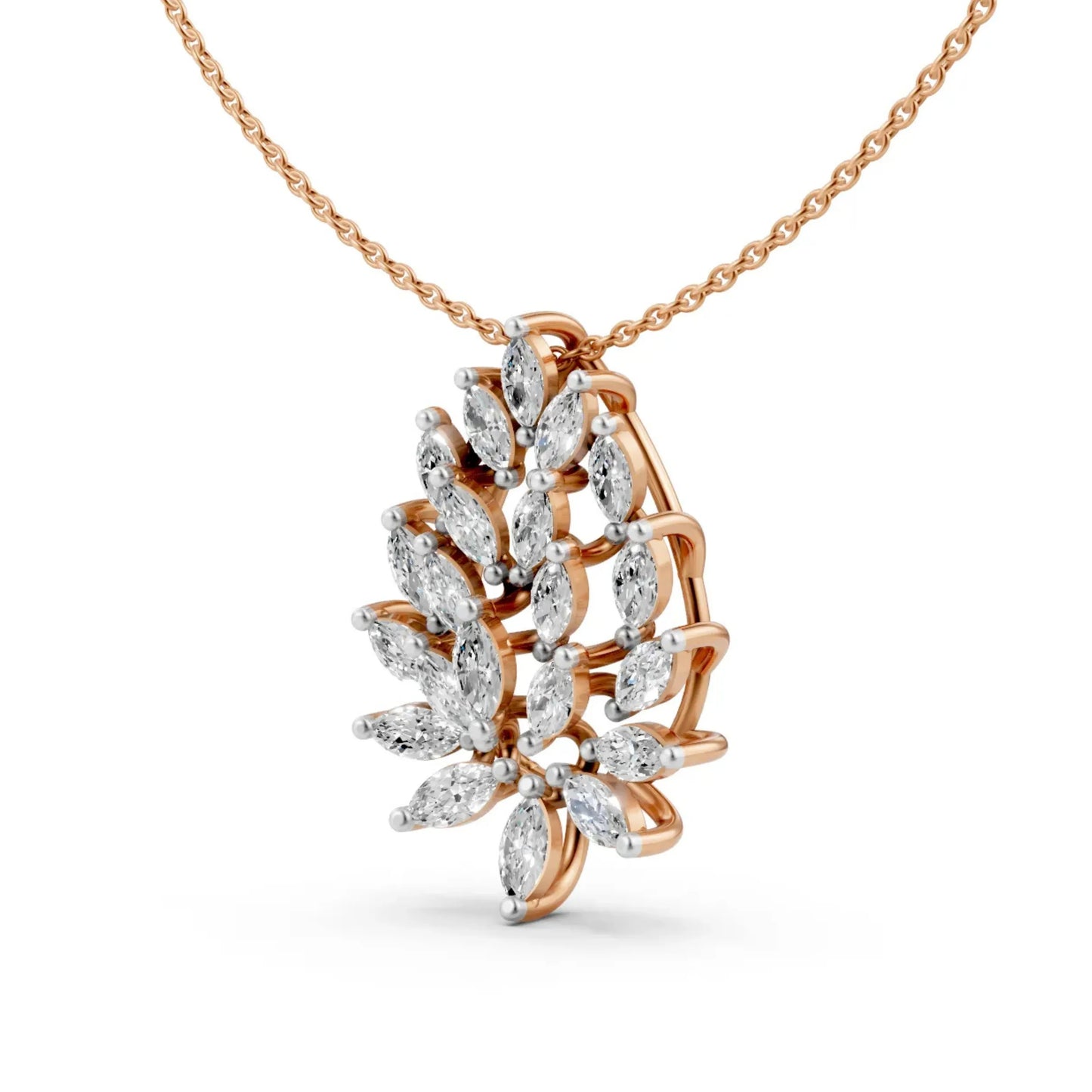 Leaf Pendant Rose Gold