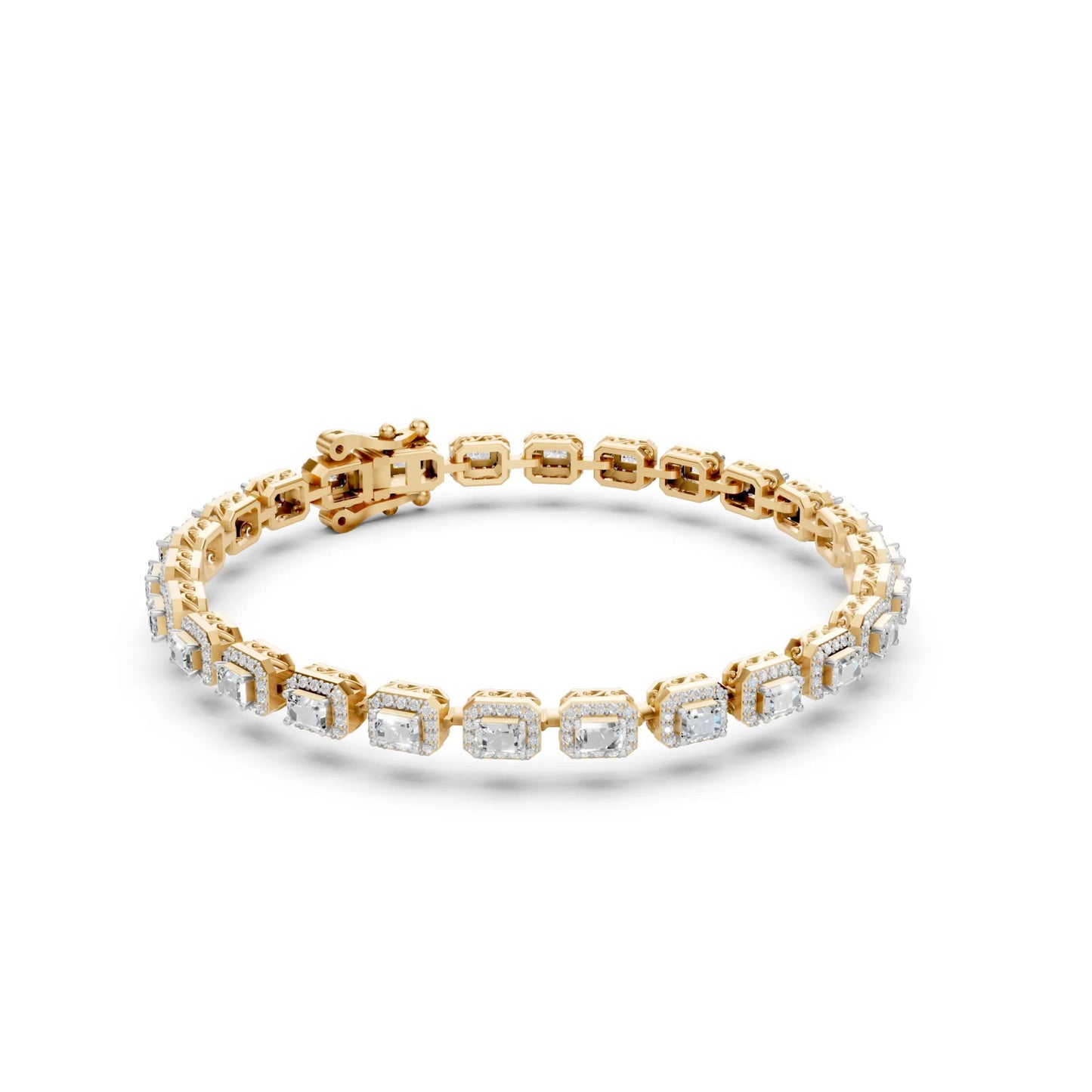 Elegant Diamond Bracelet Yellow Gold