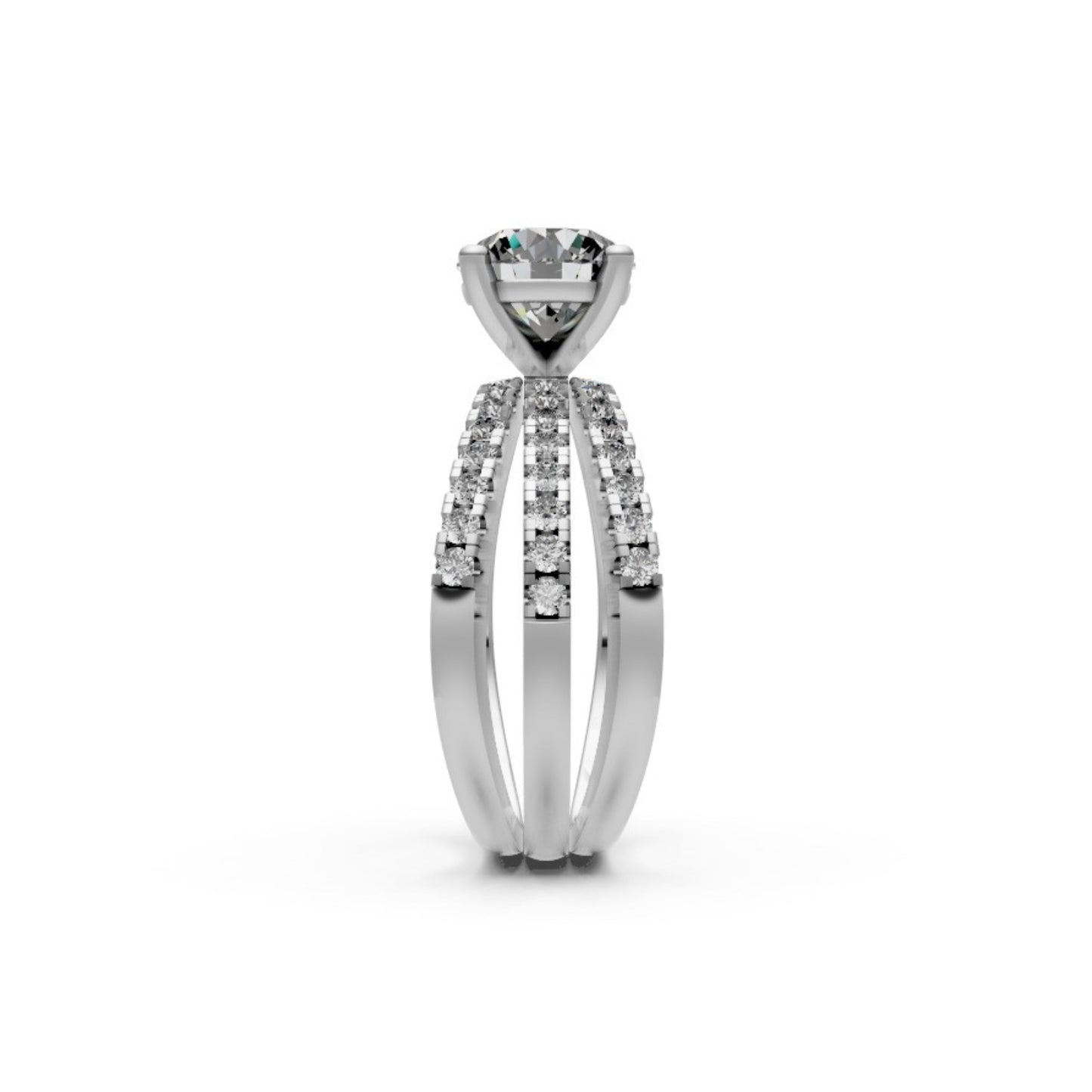 EternaCrown Two-Tone Bridal Ring Set White Gold