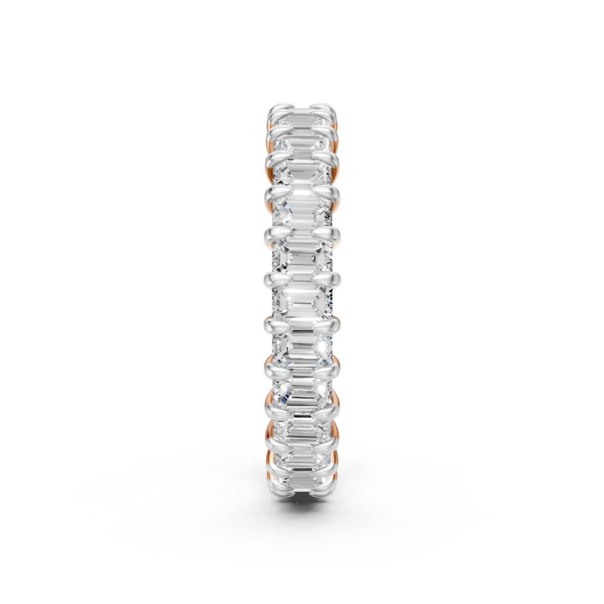 Emerald Eternity Ring Rose Gold