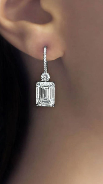 Emerald Cut Danglers