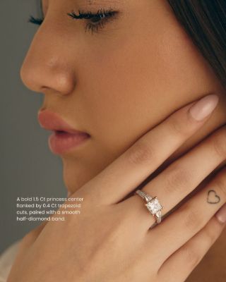 Princess Cut Trapezoid Ring