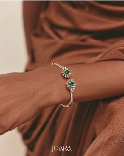 Gemstone Diamond Bangle