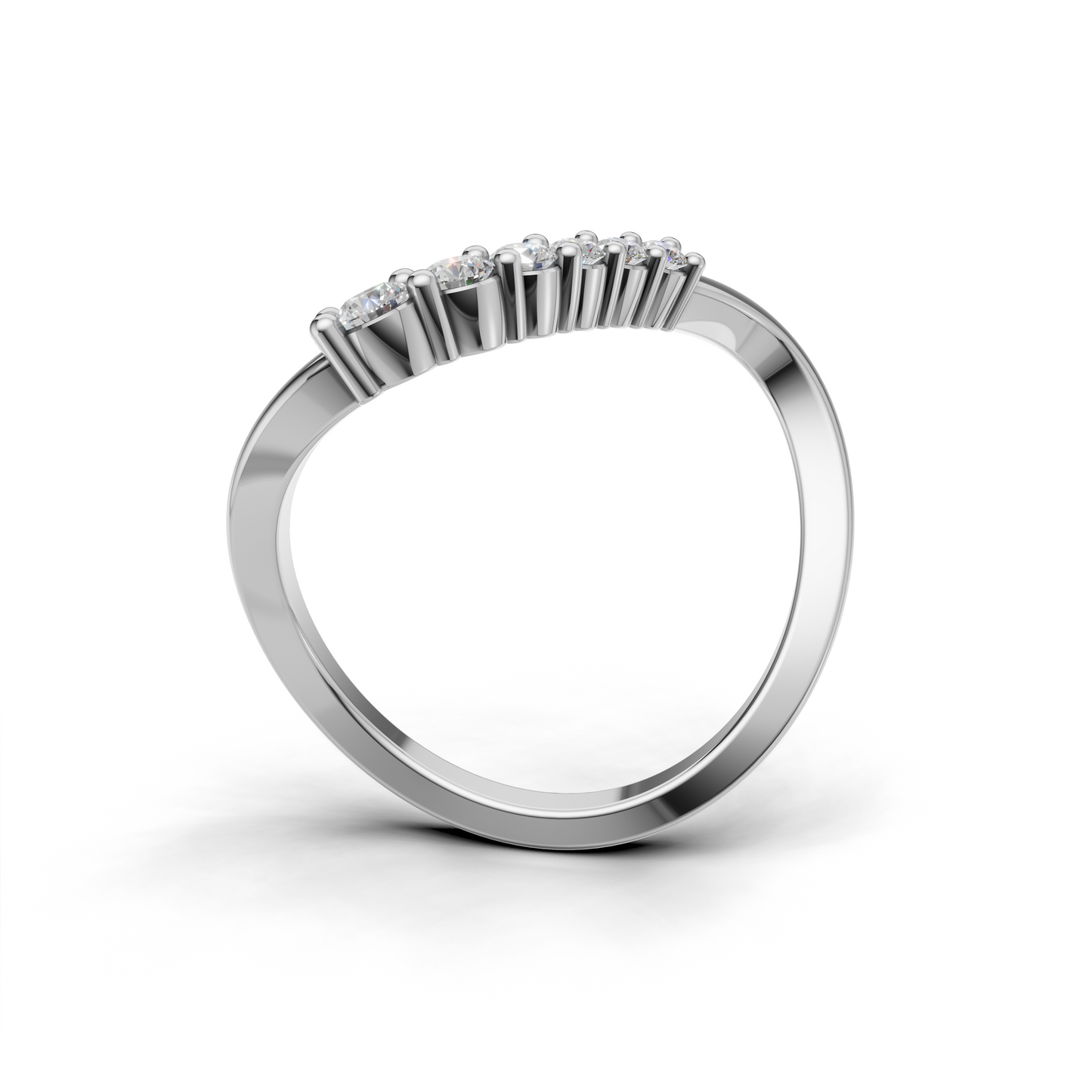 Infinity Diamond Ring – Elegant Twist Band Designer Jewelry