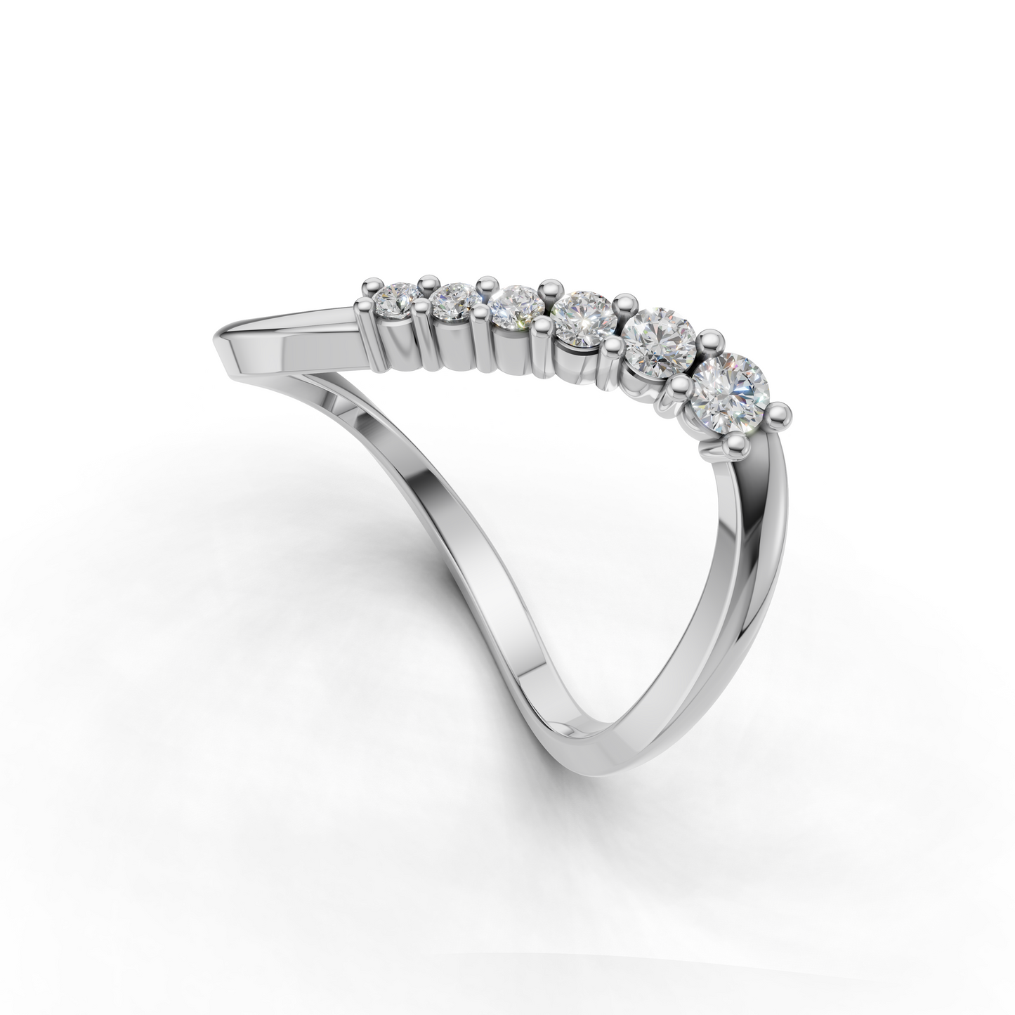 Infinity Diamond Ring – Elegant Twist Band Designer Jewelry