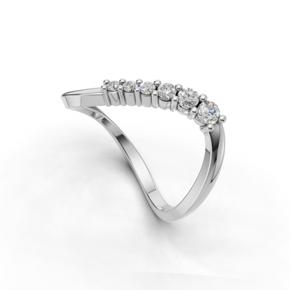 Infinity Diamond Ring – Elegant Twist Band Designer Jewelry